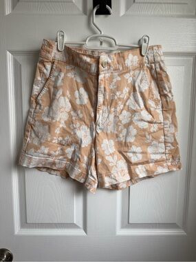 JACHS Girlfriend Peach Floral Shorts